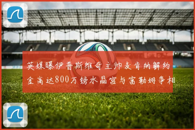 英媒曝伊普斯维奇主帅麦肯纳解约金高达800万镑水晶宫与富勒姆争相追逐